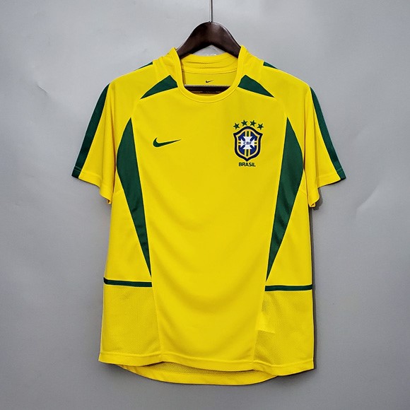 Tailandia Camiseta Brasil Primera Equipación Retro 2002